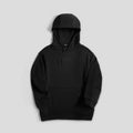 Ascend Mockneck Hoodie - Black, Men's Thermal Pullover with Smooth Fleece Finish T-Shirts, Sweatshirt | CiraTrend.com
