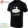Astronaut planting Intel flag same suit different frontier shirt