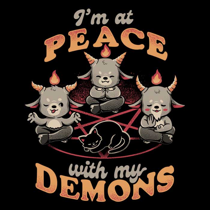 At Peace With My Demons - Long Sleeve T-Shirt Hoodie, Sweatshirt | CiraTrend.com (Image 2)