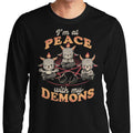 At Peace With My Demons - Long Sleeve T-Shirt Hoodie, Sweatshirt | CiraTrend.com (Image 1)