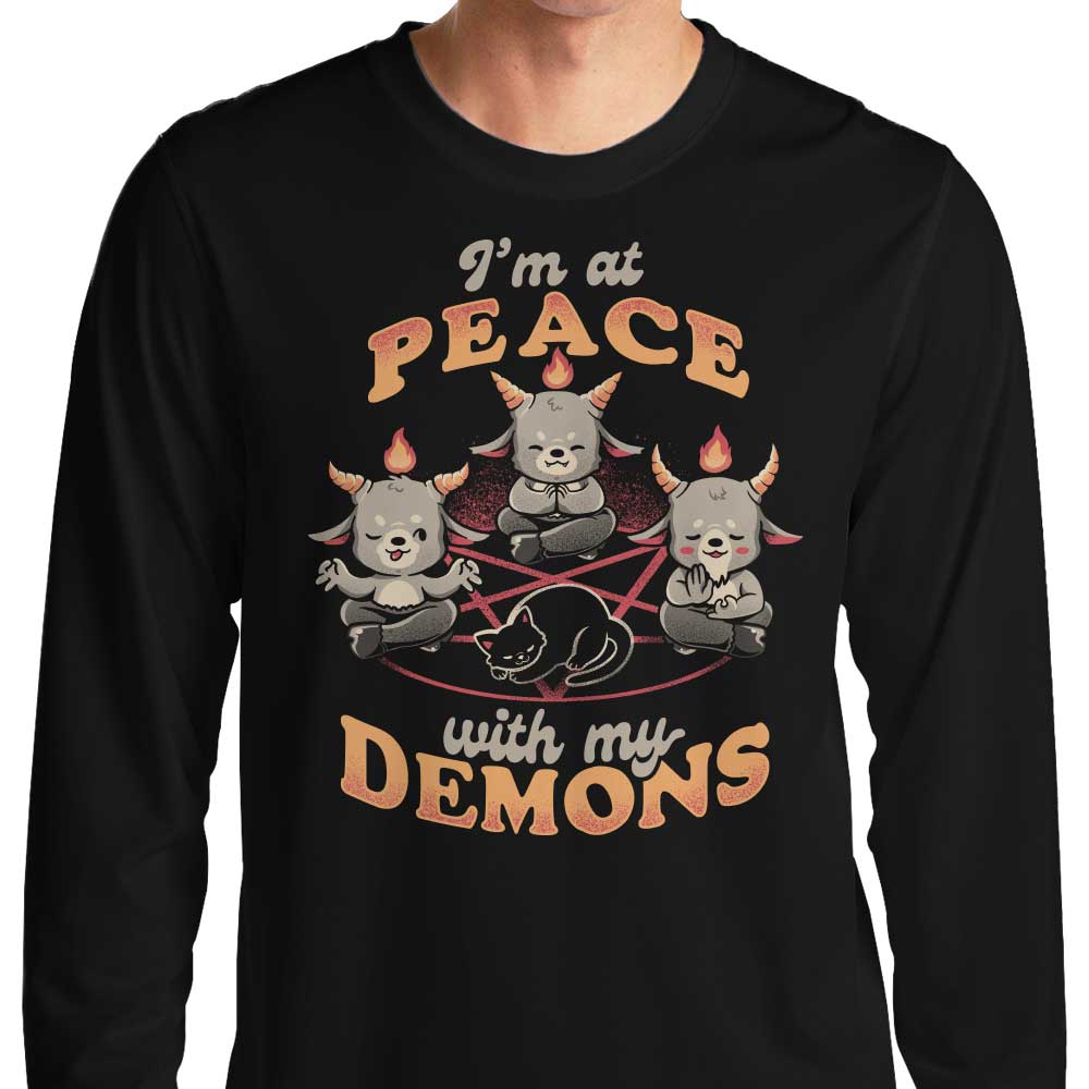 At Peace With My Demons - Long Sleeve T-Shirt Hoodie, Sweatshirt | CiraTrend.com (Image 1)