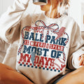 At The Ballpark Is Where I Spend Most Of My Days Shirt Shirt Retro Baseball Mom Shirt Shirt Baseball Coquette Funny...
