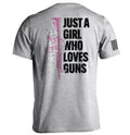 Just A Girl Who Loves Guns T-Shirts, Hoodie, Sweatshirt | CiraTrend.com (Image 1)
