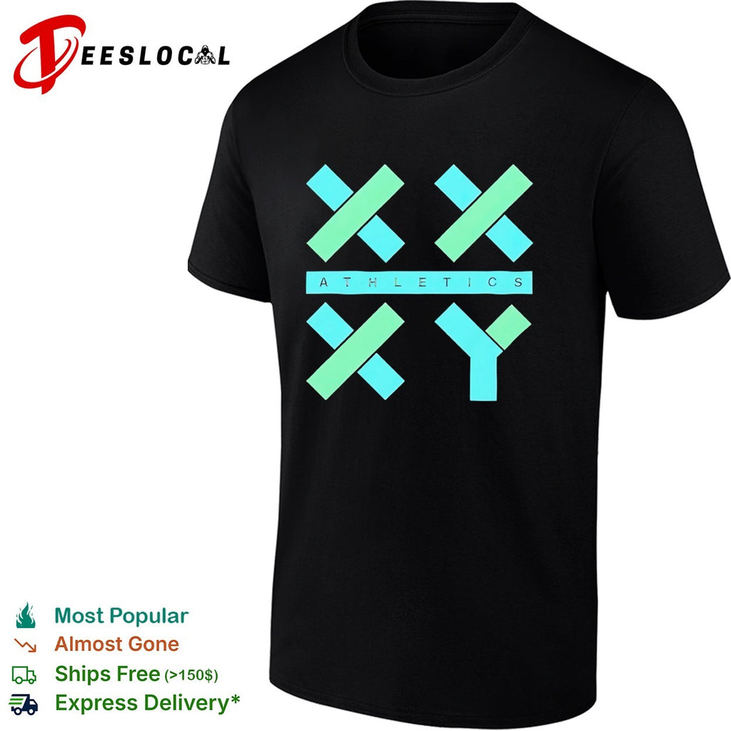 Athletics geometric shapes X Y shirt