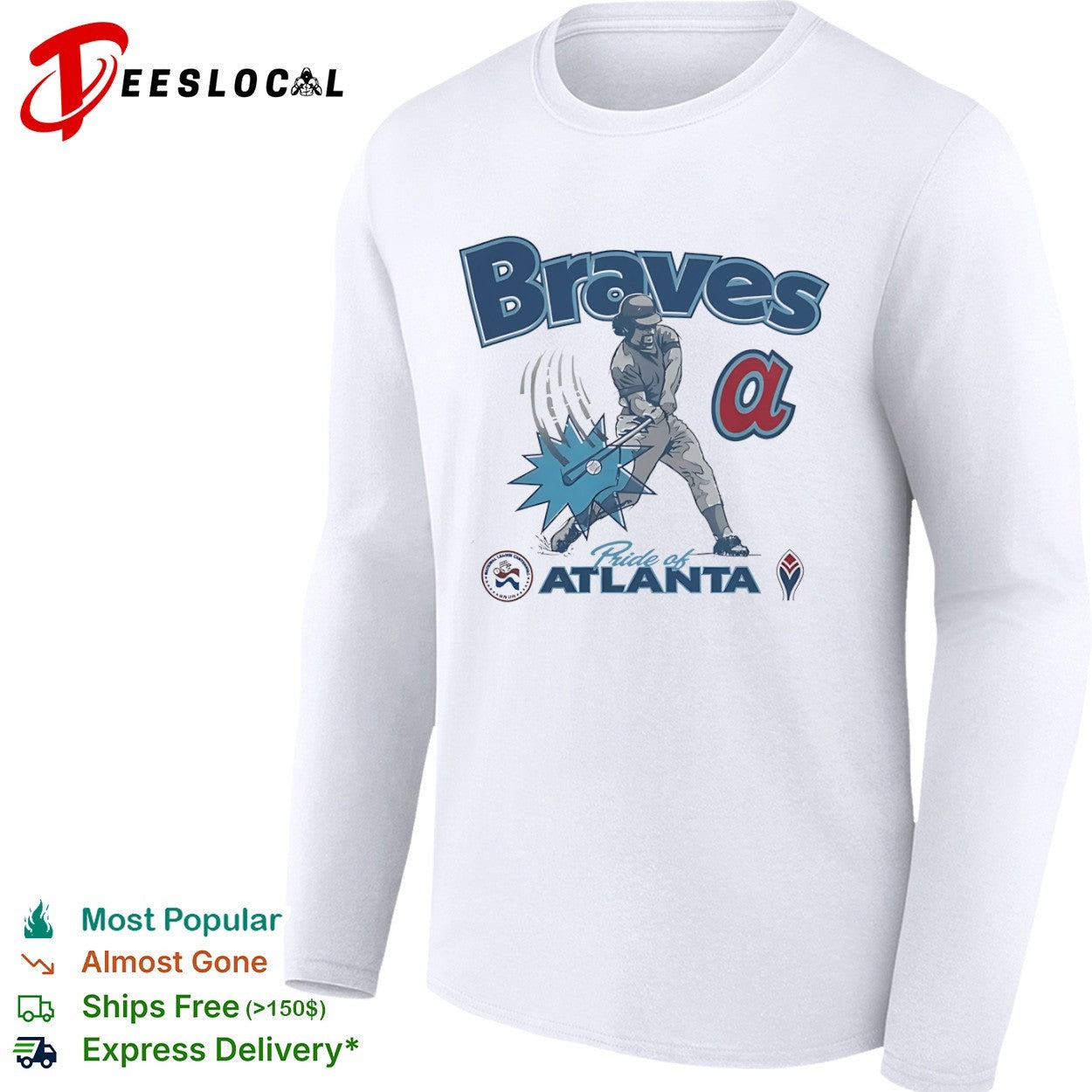 Atlanta Braves Pride of Atlanta National League Centennial 1876 1976 Baseball Hit shirt