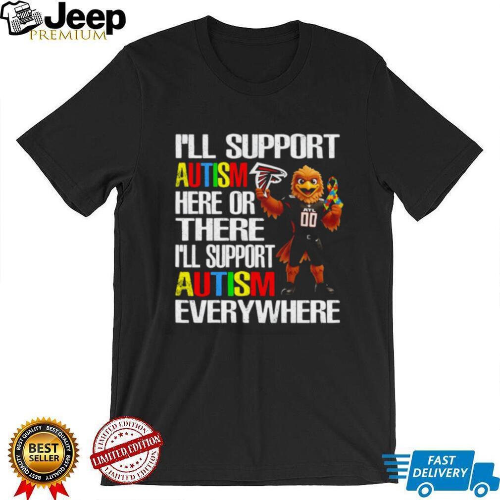 Atlanta Falcons Mascot Autism Awareness Graphic T Shirt