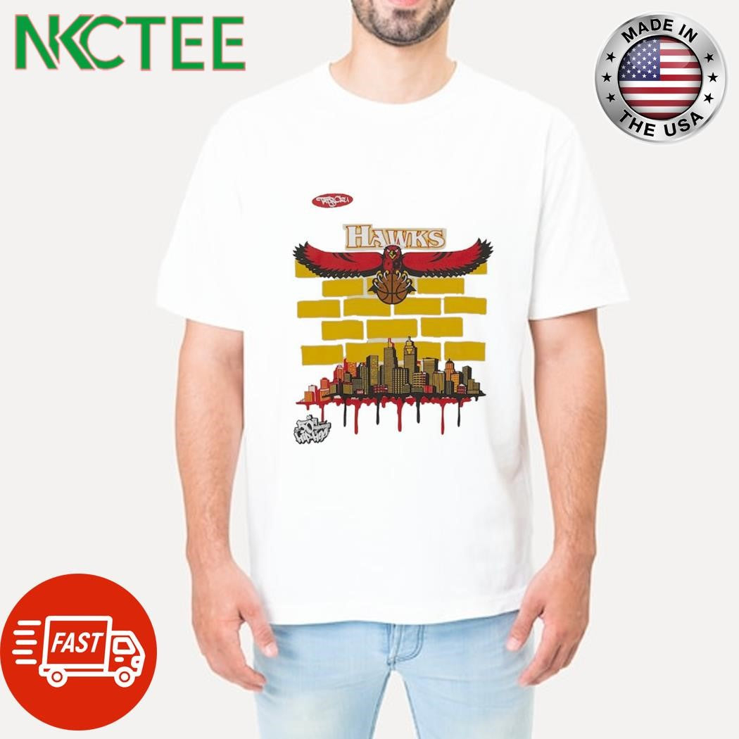 Atlanta city Hawks hold balll fly shirt