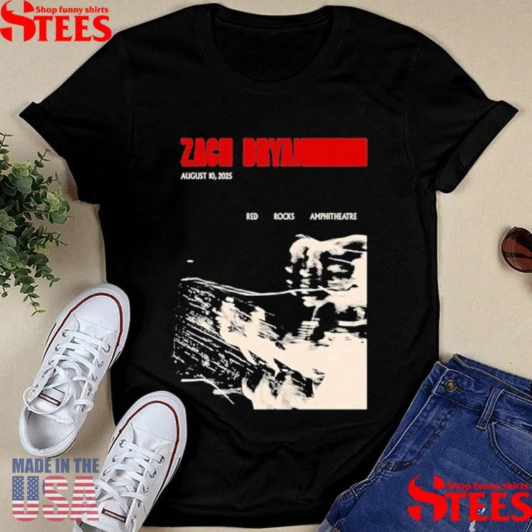 Aug 10 2025 Concert Zach Bryan Red Rocks Amphitheatre T-shirt