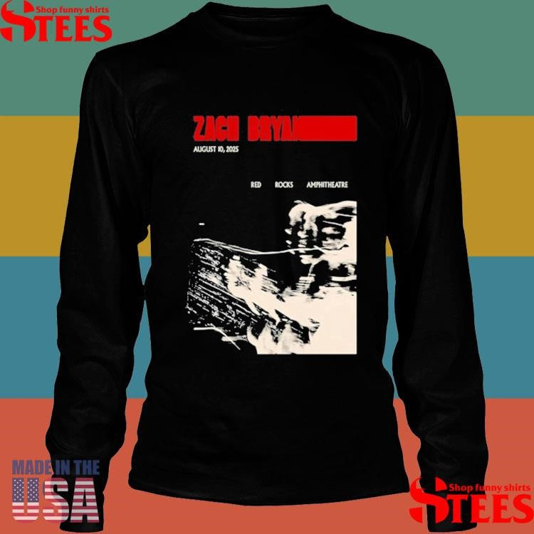 Aug 10 2025 Concert Zach Bryan Red Rocks Amphitheatre T-shirt