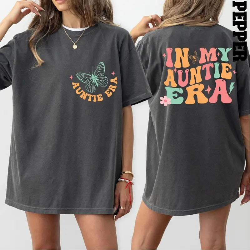 Aunt Era T Shirt, In My Auntie Era Shirt, Baby Announcement For Aunt  T-shirt, sweater and Hoodie Sweatshirt | CiraTrend.com