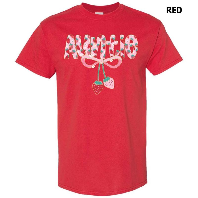 Auntie Strawberry Coquette Gildan Short Sleeve T-Shirt 'NLB' Hoodie, Sweatshirt | CiraTrend.com