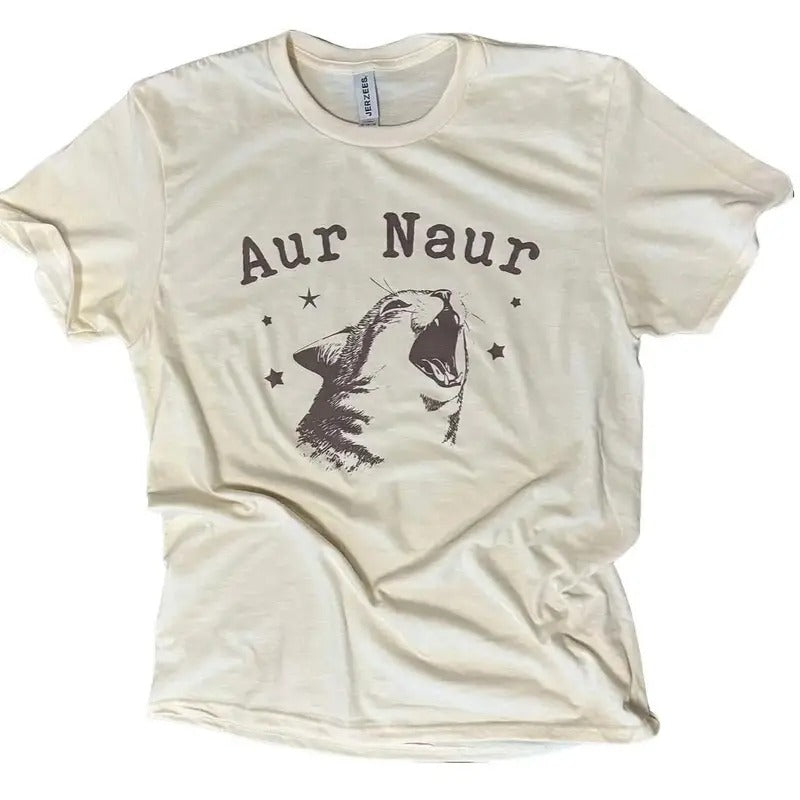 Aur Naur - Funny Cat Shirt - sublimated Womens Tee Hoodie, Sweatshirt | CiraTrend.com