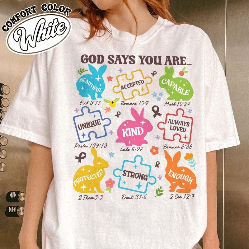 Autism Awareness Shirt,God Say You Are Autism Shirt,God Says You Are Easter Shirt,Easter Bunny Shirt,Autism...