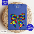 Autism Bow Shirt Comfort Colors, Women's Autism Awareness Tee, Cute Women's Tshirt Hoodie, Sweatshirt | CiraTrend.com