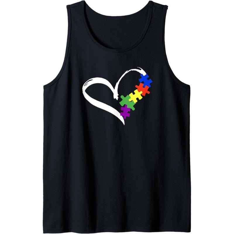Autism Puzzle Love Autism Awareness Graphic for Women Men Tank Top MADE IN USA T-Shirts, Hoodie, Sweatshirt | CiraTrend.com