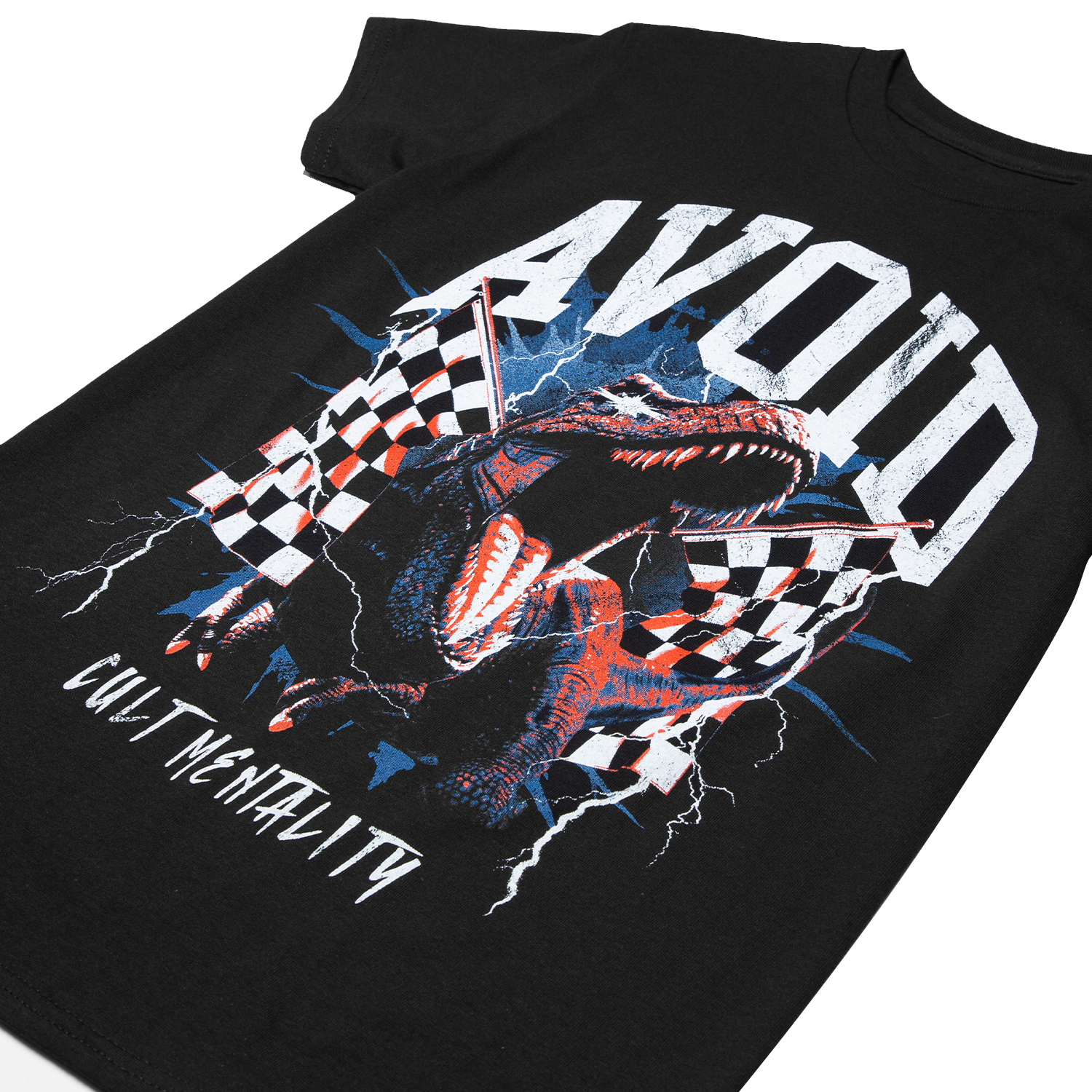 AVOID - Dino Black Tee