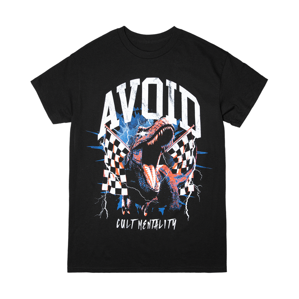 AVOID - Dino Black Tee
