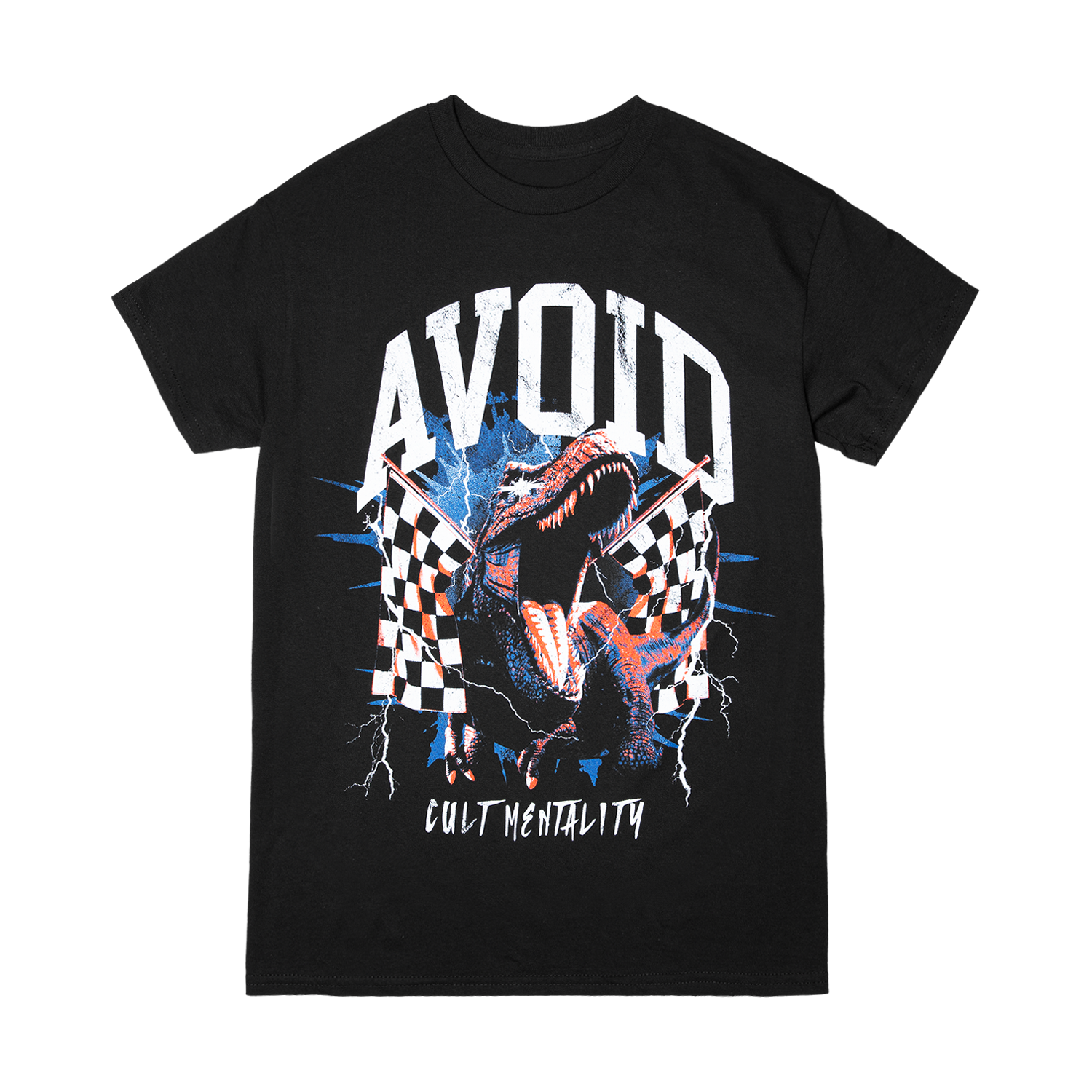 AVOID - Dino Black Tee