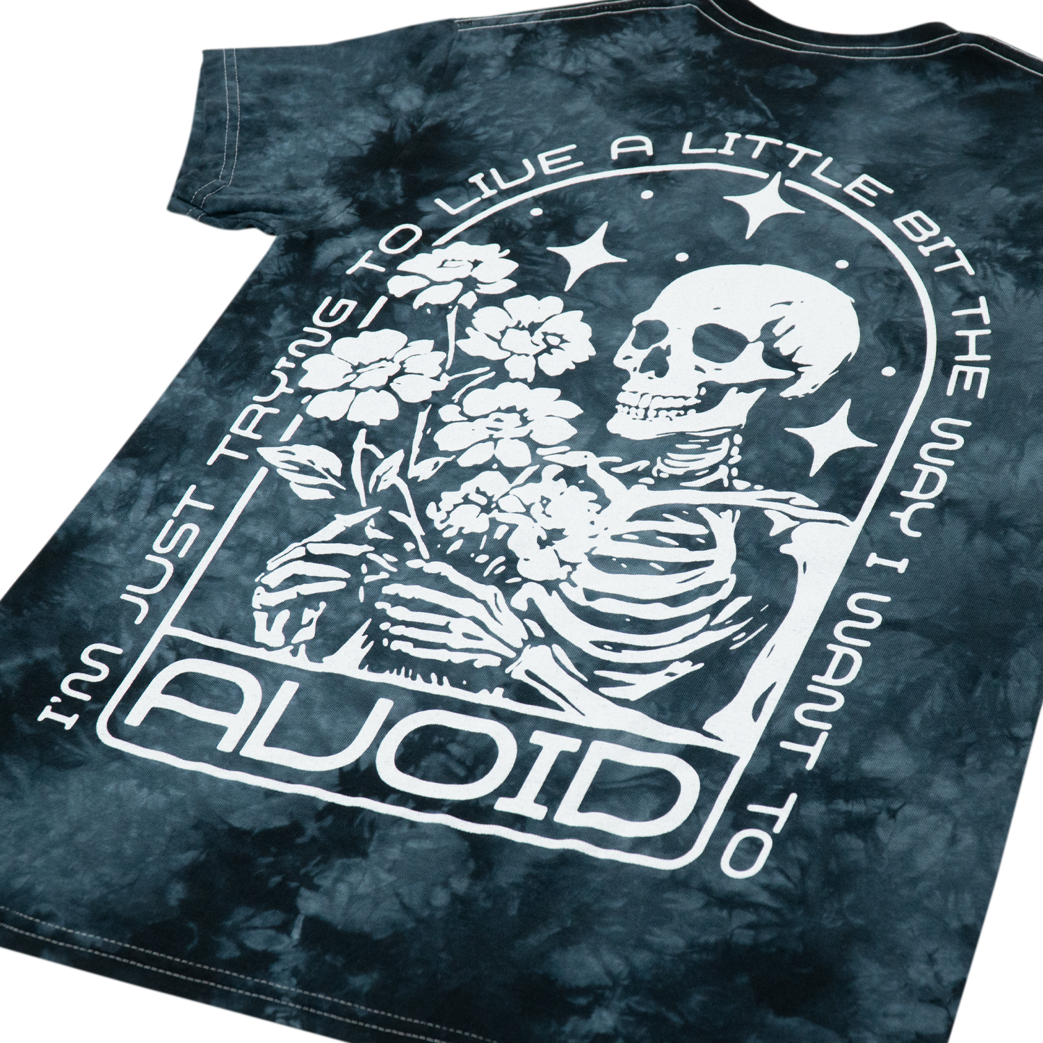 AVOID - Skeleton Flowers Dye Tee