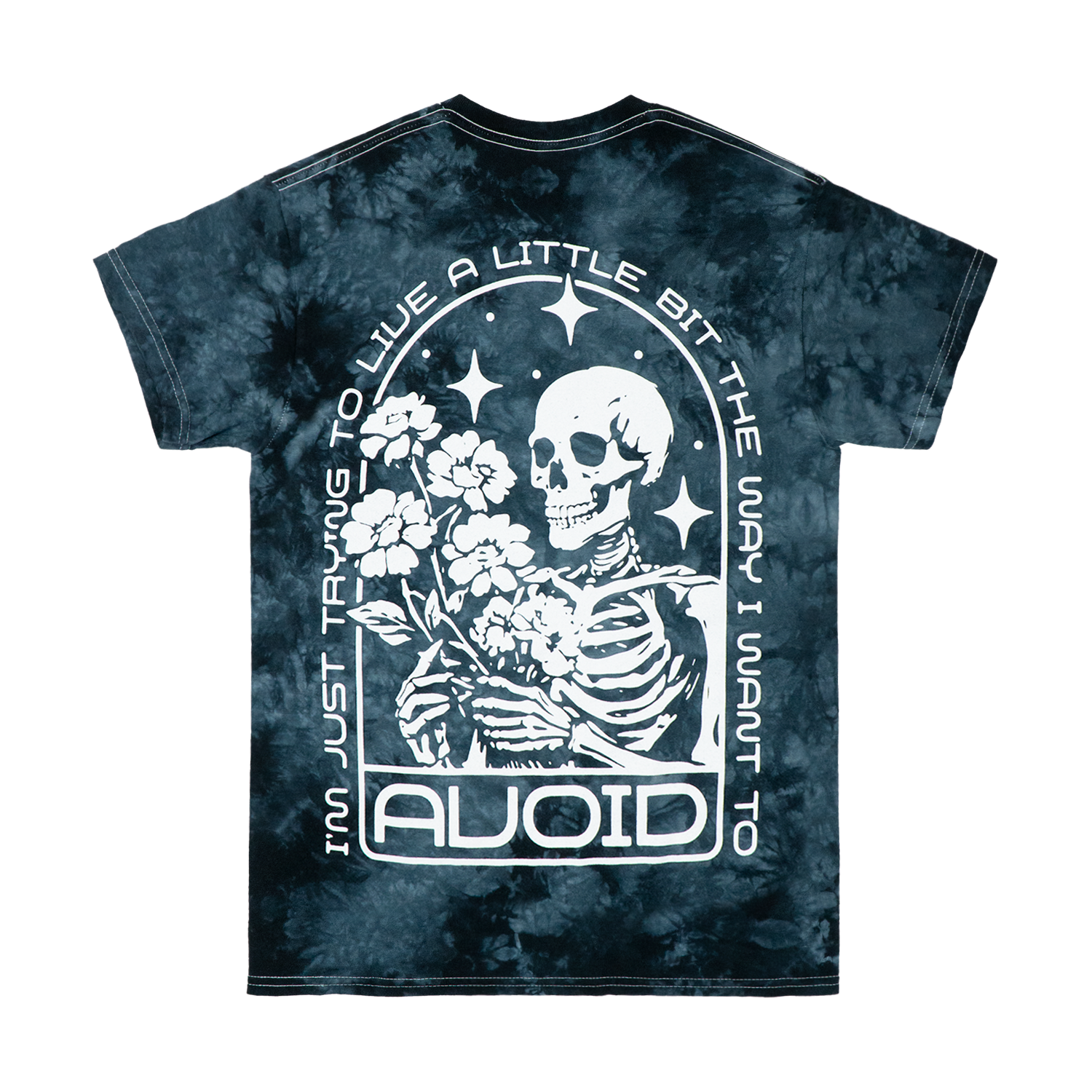 AVOID - Skeleton Flowers Dye Tee