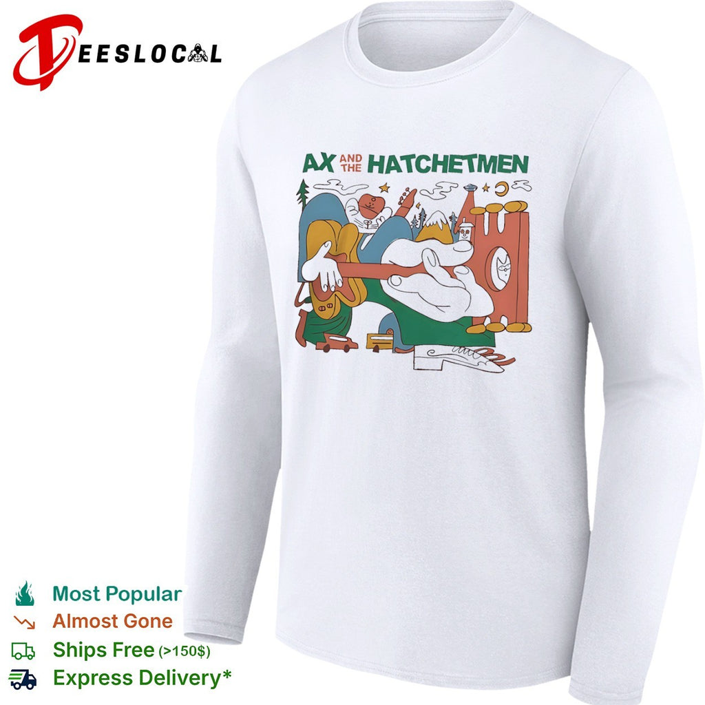 Ax and the Hatchetmen Illustration Abstract Landscape Psychedelic shirt
