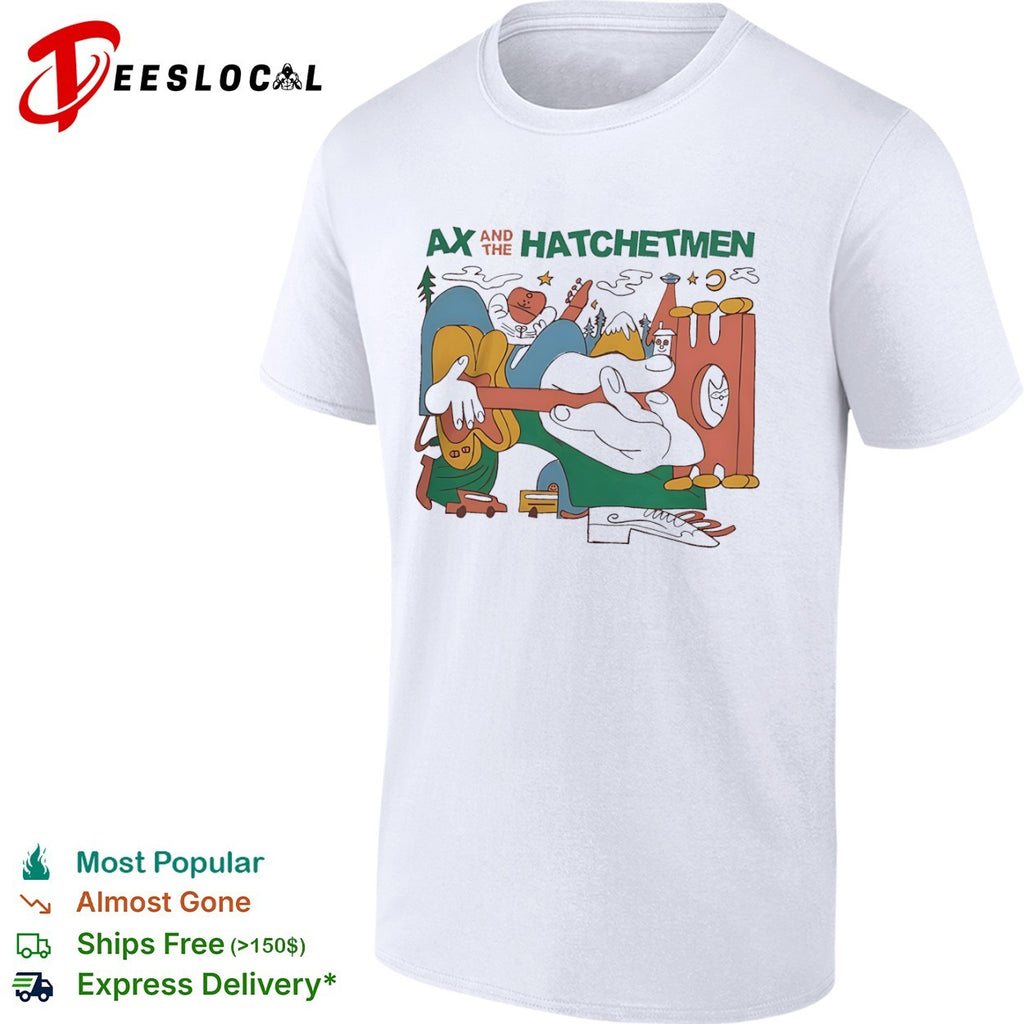 Ax and the Hatchetmen Illustration Abstract Landscape Psychedelic shirt