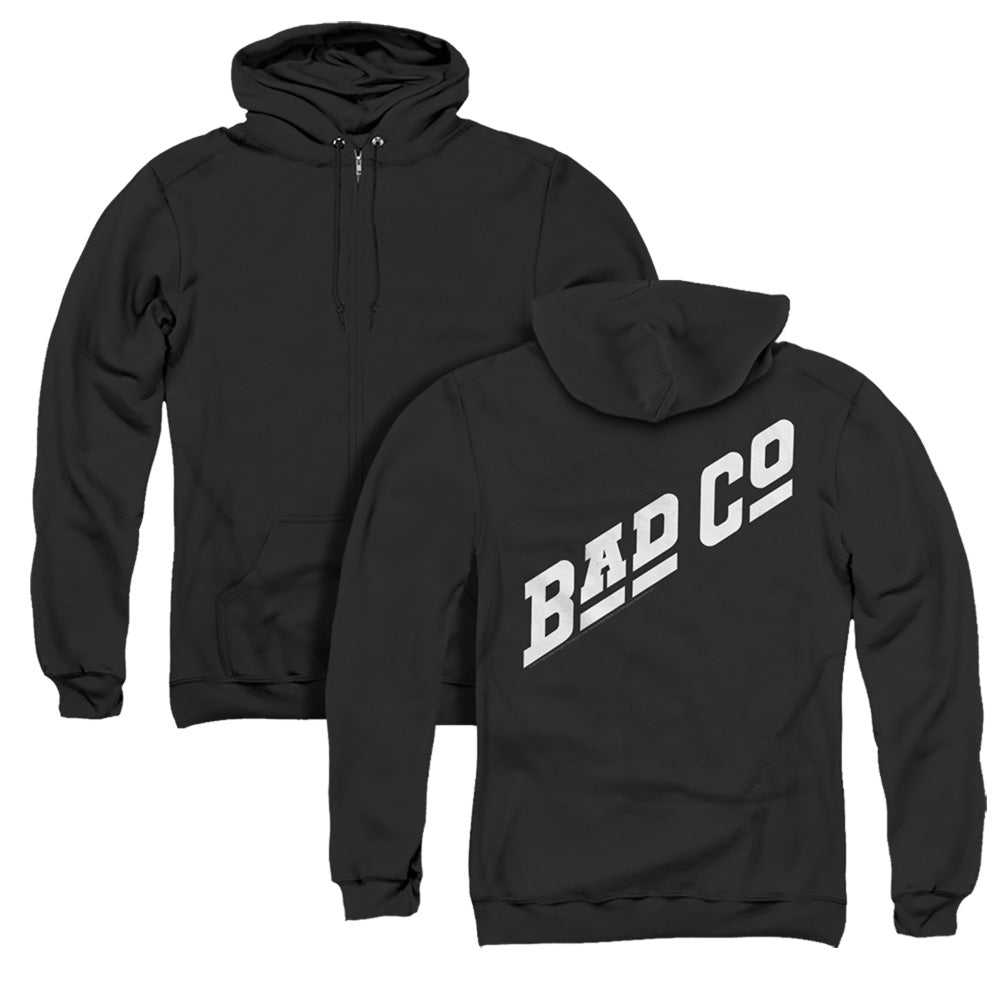 Bad Company Bad Co Logo Back Print Zipper Mens Hoodie Black T-Shirts, Sweatshirt | CiraTrend.com (Image 1)