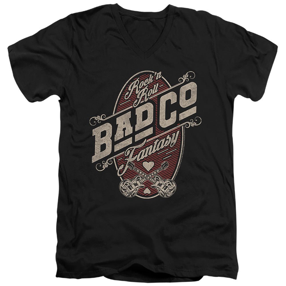 Bad Company Fantasy Mens Slim Fit V-Neck T Shirt Black Hoodie, Sweatshirt | CiraTrend.com