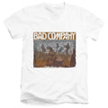 Bad Company Swan Song Mens Slim Fit V-Neck T Shirt White Hoodie, Sweatshirt | CiraTrend.com