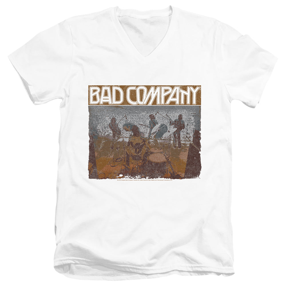Bad Company Swan Song Mens Slim Fit V-Neck T Shirt White Hoodie, Sweatshirt | CiraTrend.com