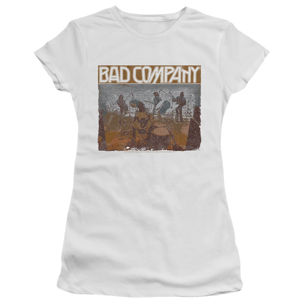 Bad Company Swan Song Junior Sheer Cap Sleeve Womens T Shirt White Hoodie, Sweatshirt | CiraTrend.com