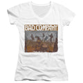 Bad Company Swan Song Junior Sheer Cap Sleeve V-Neck Womens T Shirt White Hoodie, Sweatshirt | CiraTrend.com