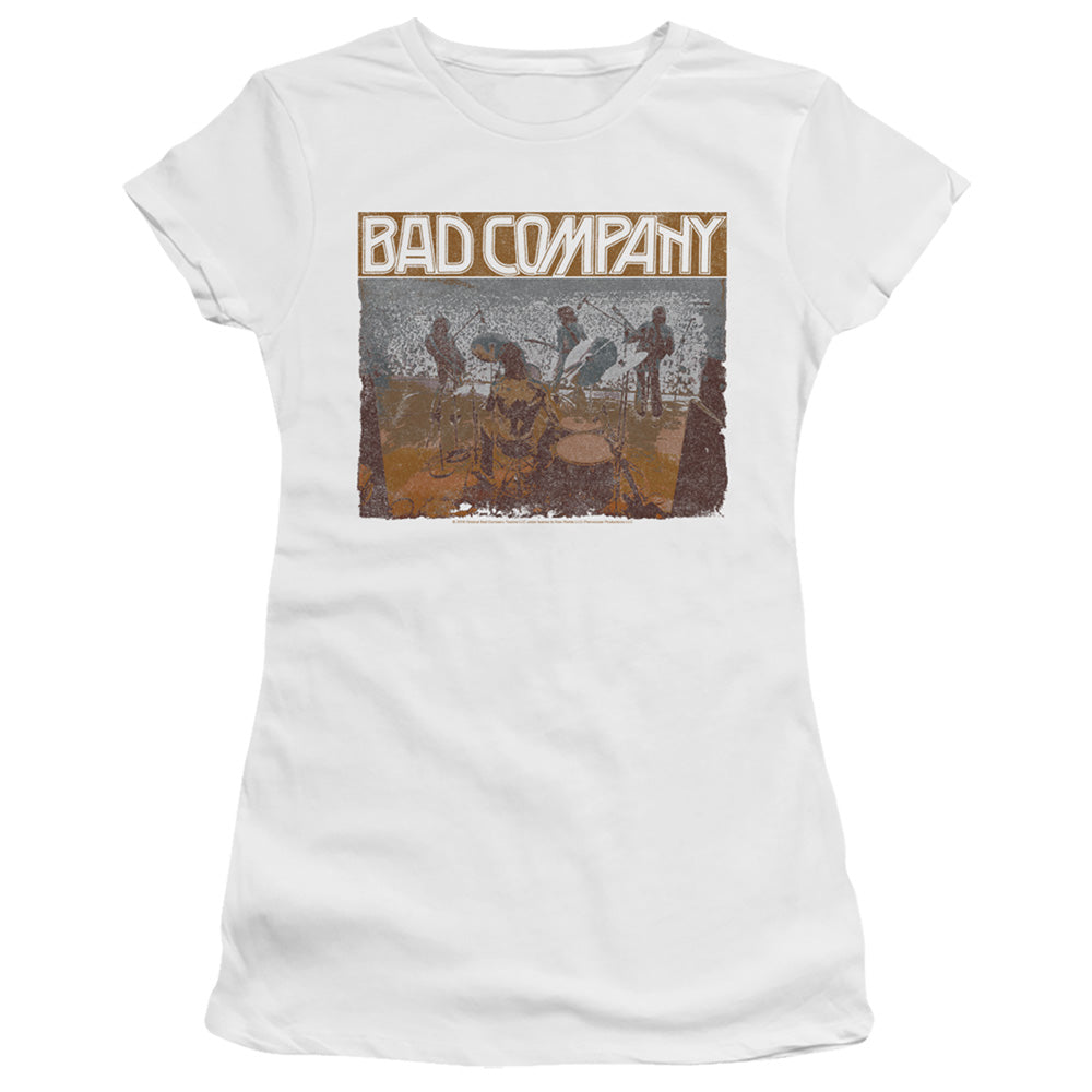 Bad Company Swan Song Junior Sheer Cap Sleeve Premium Bella Canvas Womens T Shirt White Hoodie, Sweatshirt | CiraTrend.com