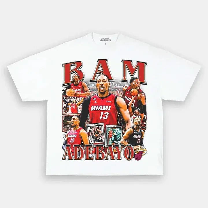 BAM ADEBAYO TEE - VINTAGE TEE - SPORT TEE - GRAPHIC MEN'S T-SHIRT SWEATSHIRT HOODIE - GIFT FOR FAN | CiraTrend.com