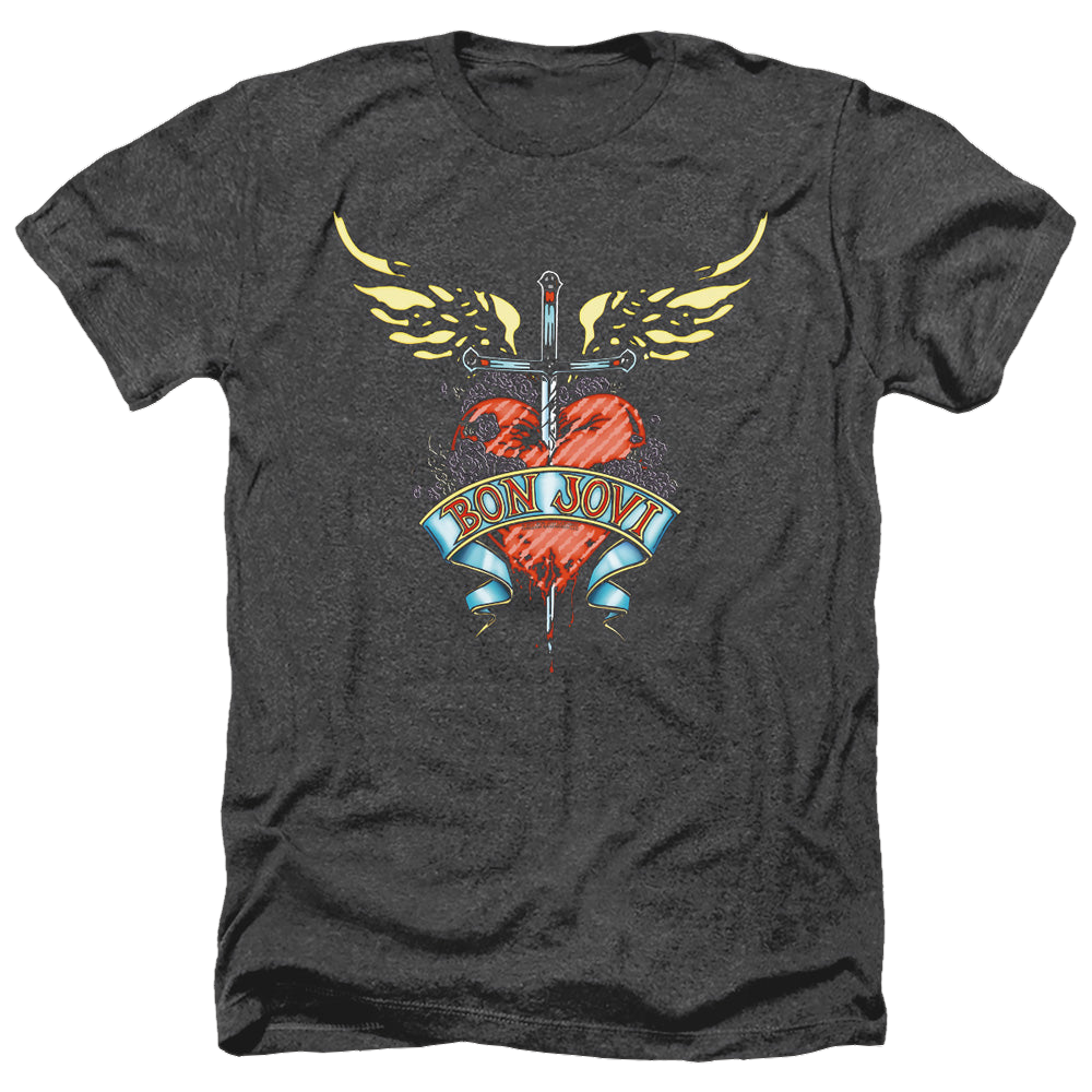 Bon Jovi Daggered - Men's Heather T-Shirt Hoodie, Sweatshirt | CiraTrend.com