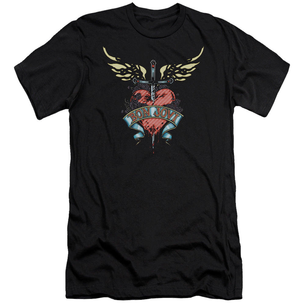 Bon Jovi Daggered - Men's Premium Slim Fit T-Shirt Hoodie, Sweatshirt | CiraTrend.com