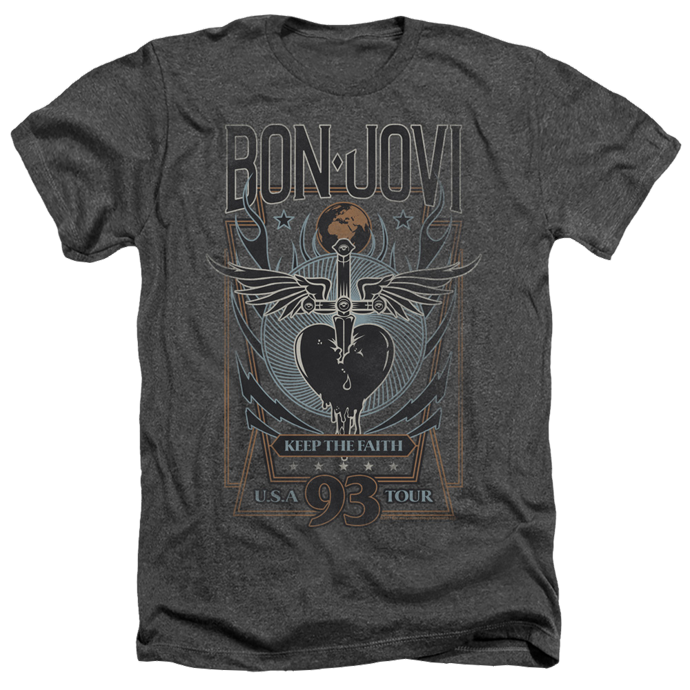 Bon Jovi Keep The Faith - Men's Heather T-Shirt Hoodie, Sweatshirt | CiraTrend.com