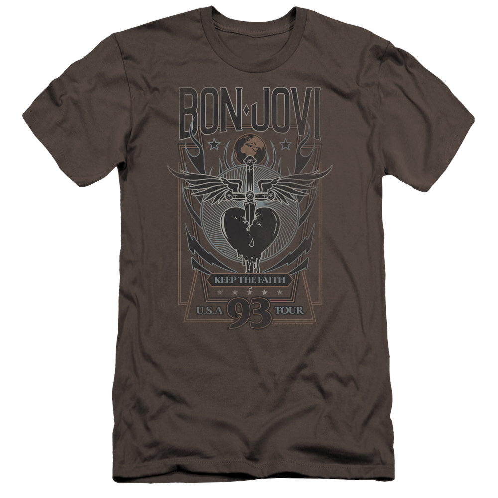 Bon Jovi Keep The Faith - Men's Premium Slim Fit T-Shirt Hoodie, Sweatshirt | CiraTrend.com