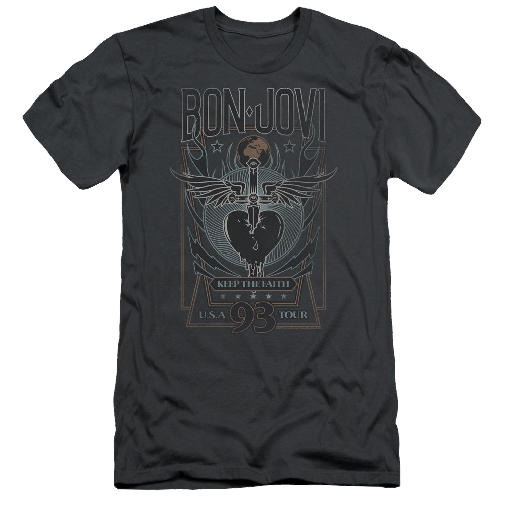 Bon Jovi Keep The Faith - Men's Slim Fit T-Shirt Hoodie, Sweatshirt | CiraTrend.com