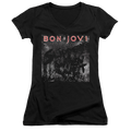 Bon Jovi Slippery Cover - Juniors V-Neck T-Shirt Hoodie, Sweatshirt | CiraTrend.com