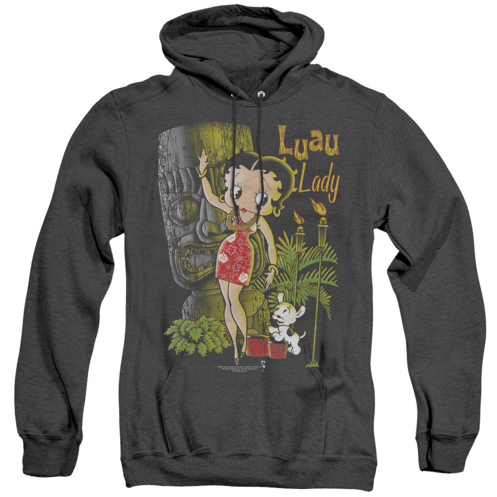 Betty Boop Luau Lady - Heather Pullover Hoodie T-Shirts, Sweatshirt | CiraTrend.com