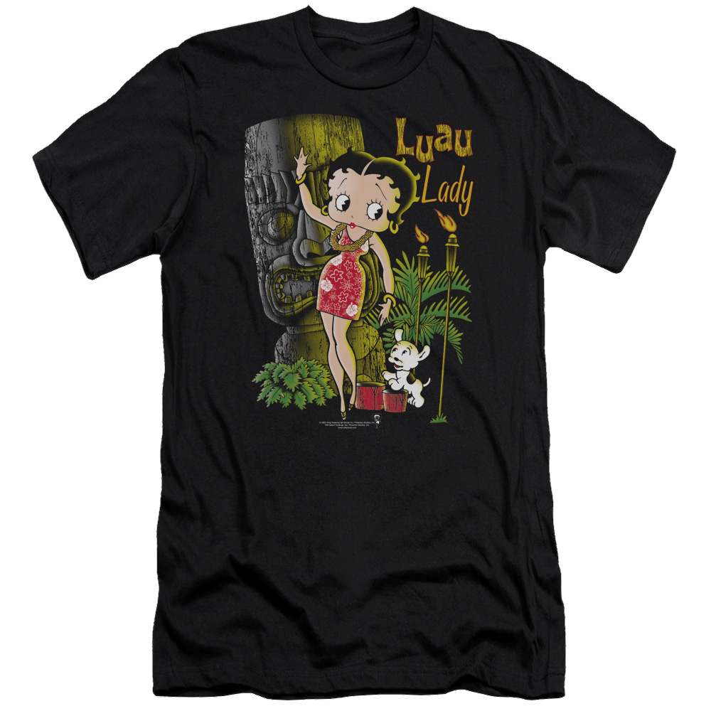 Betty Boop Luau Lady - Men's Premium Slim Fit T-Shirt Hoodie, Sweatshirt | CiraTrend.com