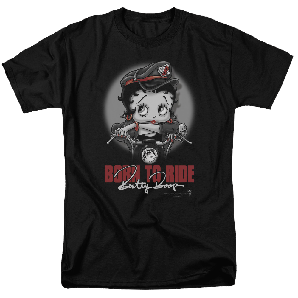 Betty Boop Born To Ride - Men's Regular Fit T-Shirt Hoodie, Sweatshirt | CiraTrend.com