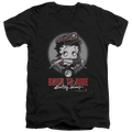 Betty Boop Born To Ride - Men's V-Neck T-Shirt Hoodie, Sweatshirt | CiraTrend.com