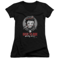Betty Boop Born To Ride - Juniors V-Neck T-Shirt Hoodie, Sweatshirt | CiraTrend.com