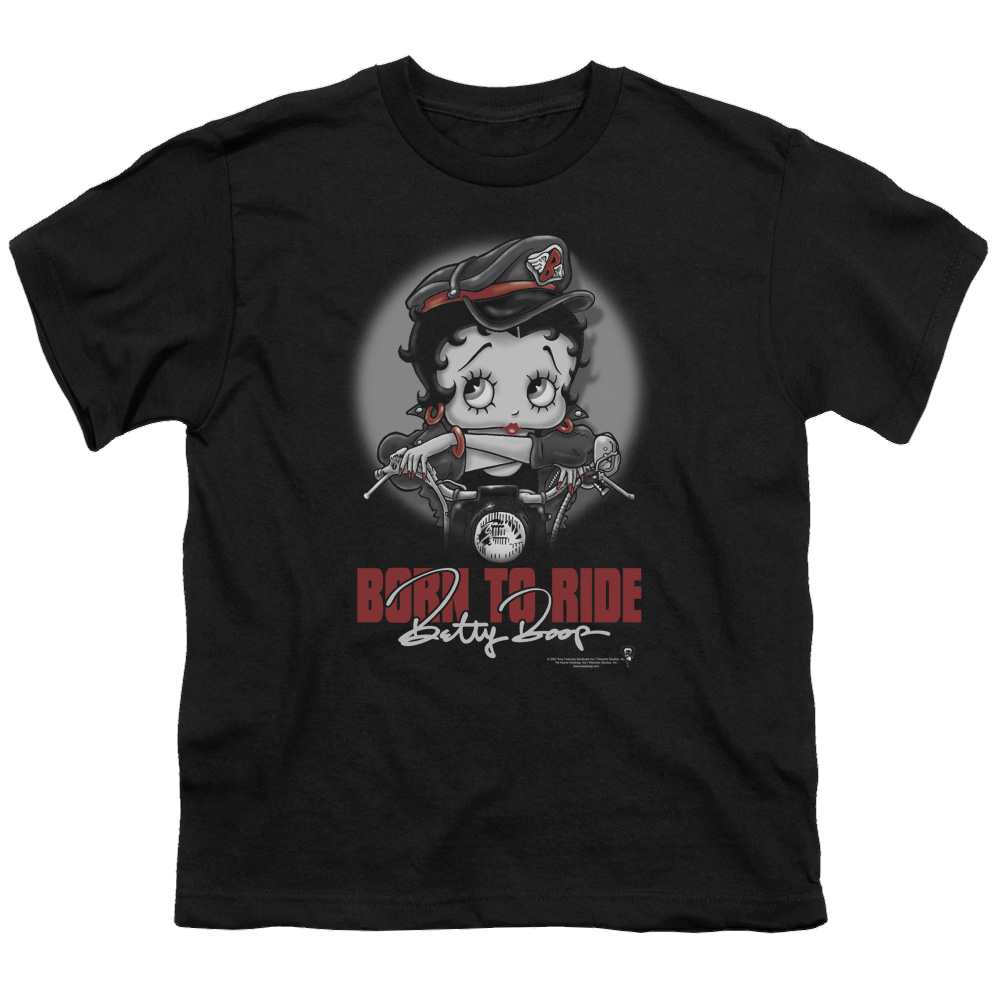 Betty Boop Born To Ride - Youth T-Shirt Hoodie, Sweatshirt | CiraTrend.com