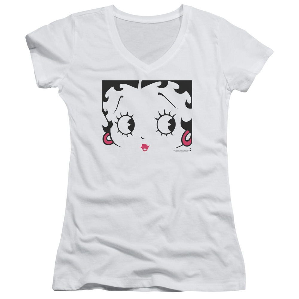 Betty Boop Close Up - Juniors V-Neck T-Shirt Hoodie, Sweatshirt | CiraTrend.com