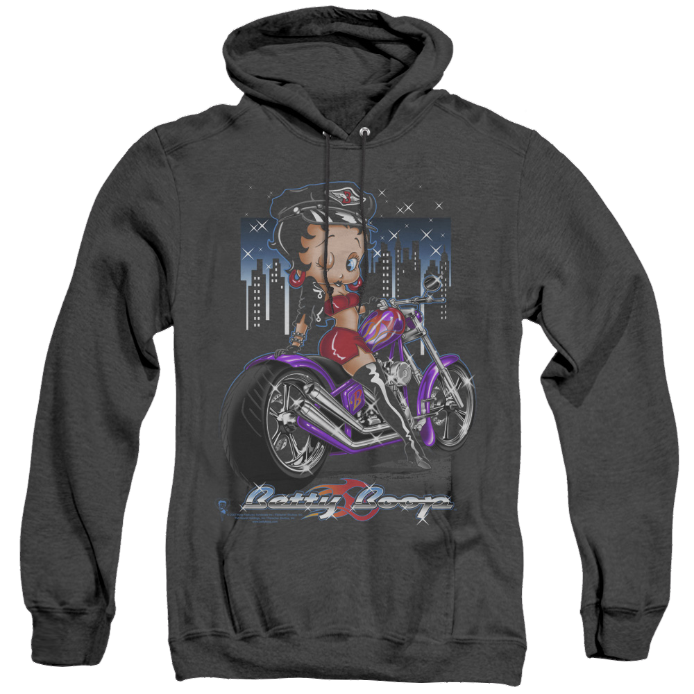 Betty Boop City Chopper - Heather Pullover Hoodie T-Shirts, Sweatshirt | CiraTrend.com