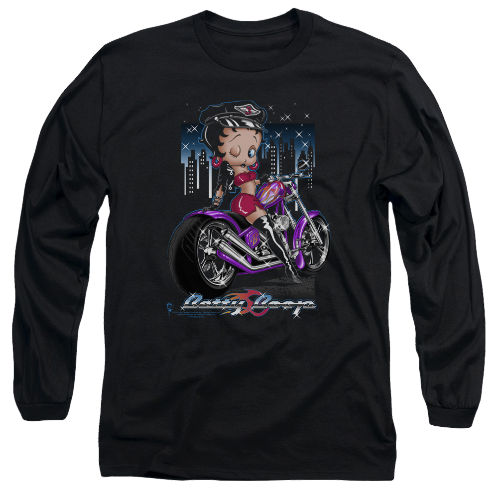 Betty Boop City Chopper - Men's Long Sleeve T-Shirt Hoodie, Sweatshirt | CiraTrend.com