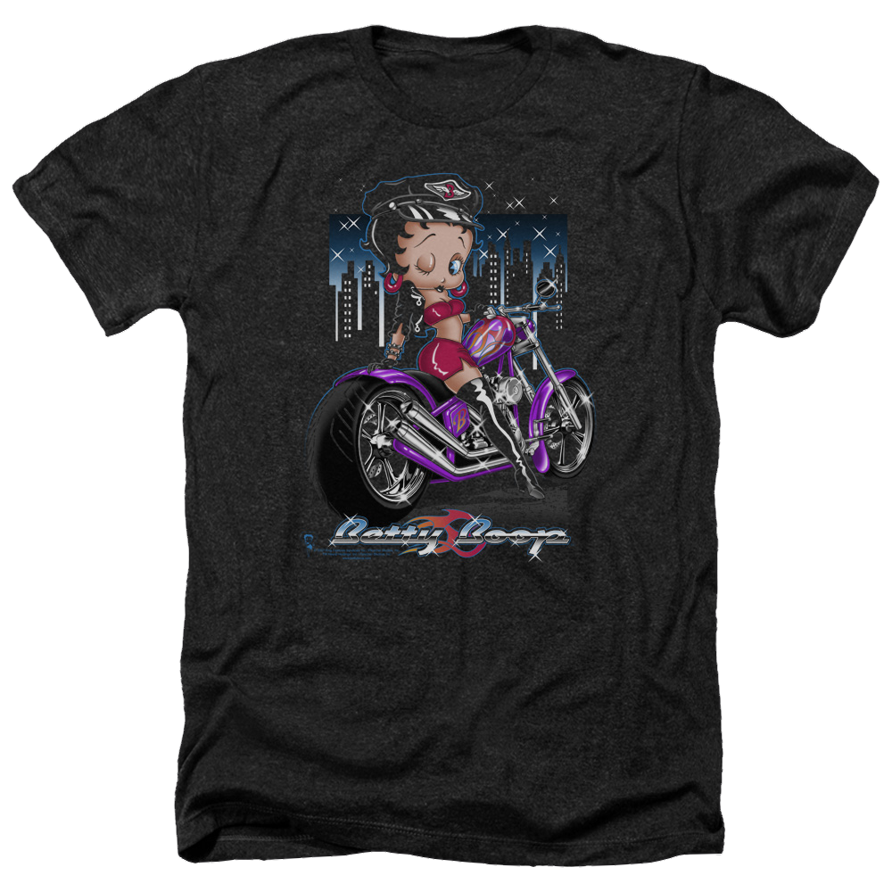 Betty Boop City Chopper - Men's Heather T-Shirt Hoodie, Sweatshirt | CiraTrend.com